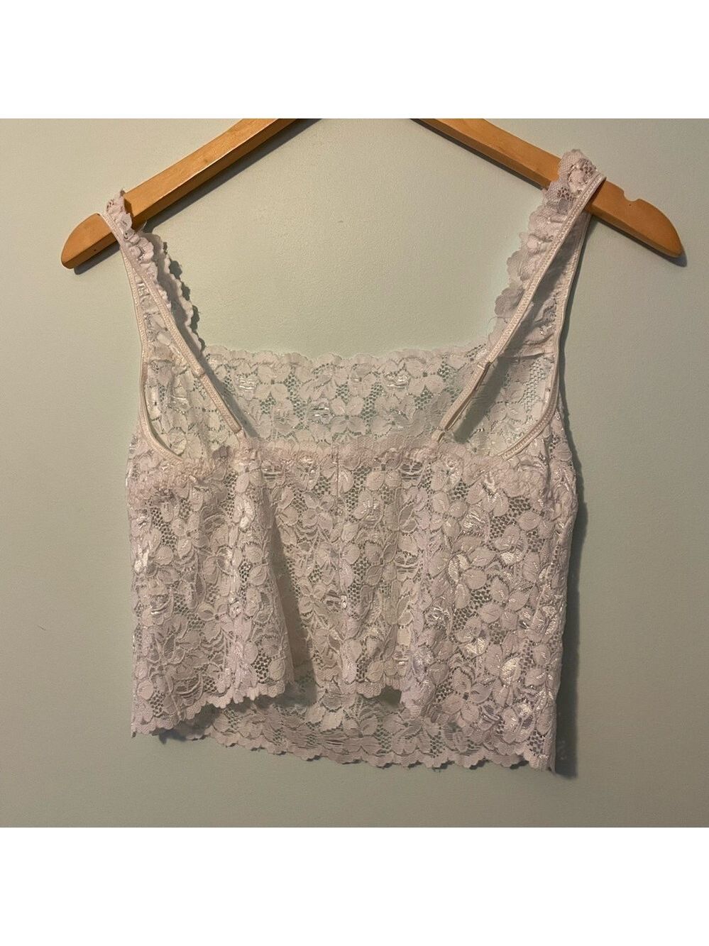 Fashion Bug White Lace Top Large - Picture 5 of 6